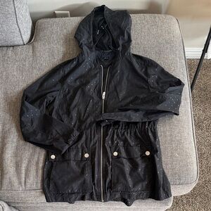 Tommy Hilfiger Black Hooded Raincoat